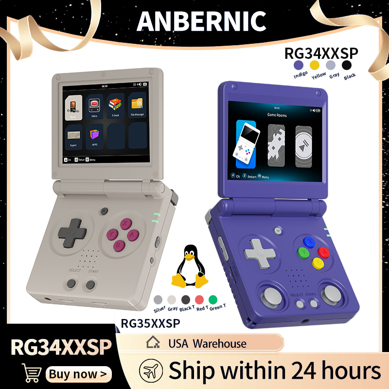 Gaming Console Sale - Anbernic RG34XXSP RG35XXSP Flip Handheld-Spielekonsole IPS-Bildschirm