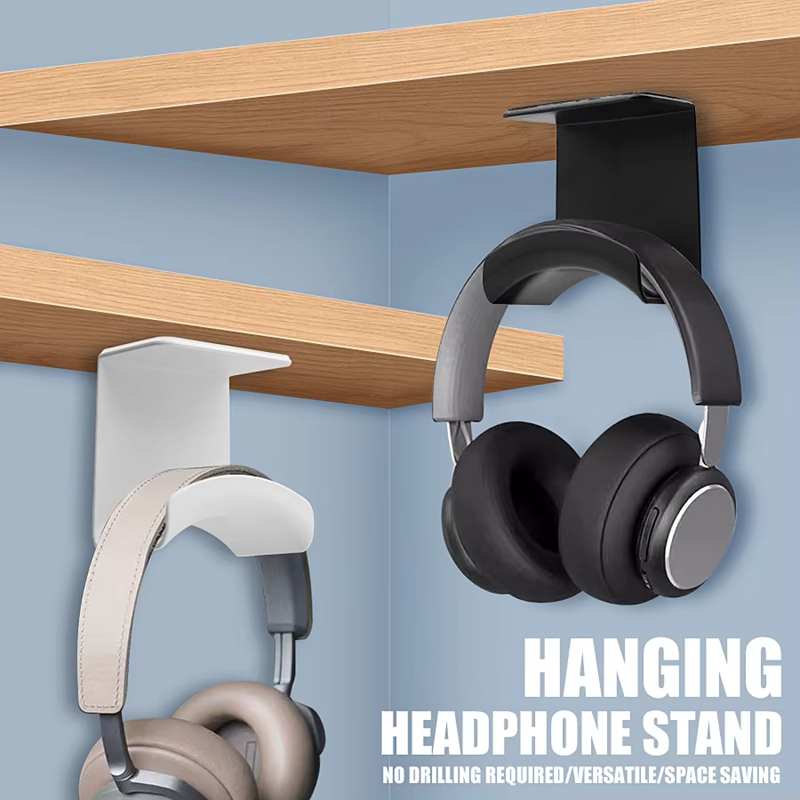 Headset Gaming Console - Universeller Kopfhörerständer, selbstklebender Kunststoff-Wandhalter, Headset-Halterung für