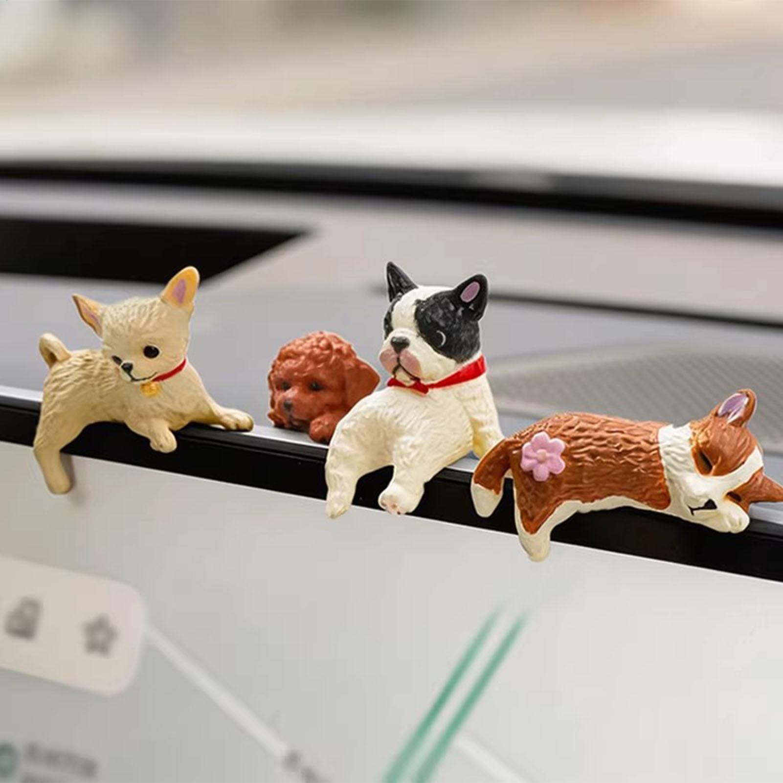 Gaming Console In Car - 1 Stück Auto-Armaturenbrett-Deko, niedliche Hundefigur, Bildschirmfigur