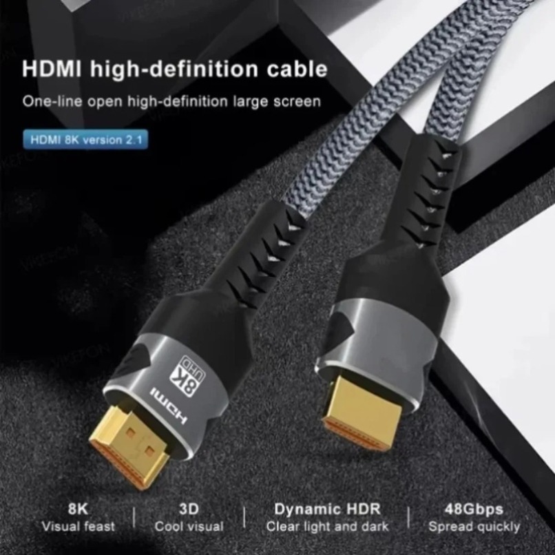 Gaming Console Definition - Geflochtenes 8K HDMI 2.1 Kabel, Hochgeschwindigkeits-48Gbps-UHD-HDMI-Kabel