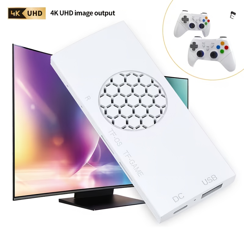 Gaming Console Definition - G99 Plug-and-Play-TV-Spielkonsole, 4K-High-Definition-Ausgabe, zwei kabellose Controller,