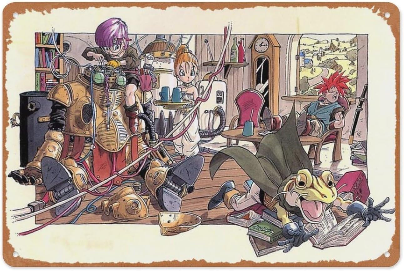 Gaming Console With Games - Retro Game Metallschild – Chrono Trigger