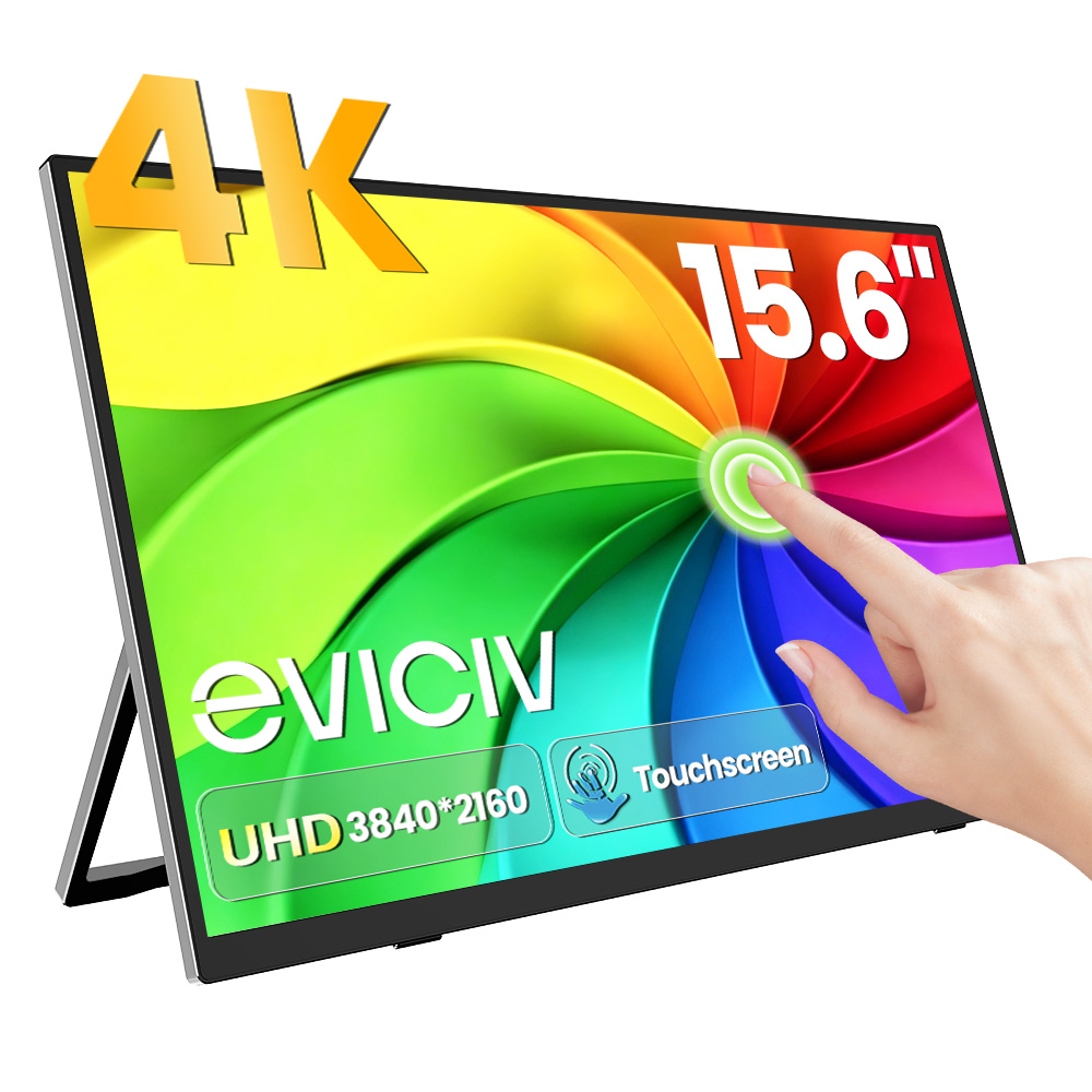 Gaming Console And Monitor - EVICIV 4K tragbarer Monitor 10-Punkt-Touchscreen 15,7