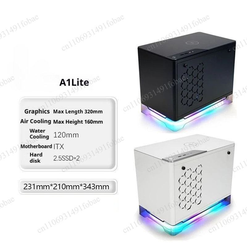 Gaming Console Tower - A1 Lite ITX Mini-Gehäuse Unterstützt 320mm