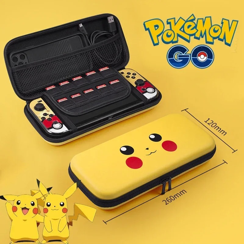 Gaming Console With Games - Pokemon Pikachu Aufbewahrungstasche für Switch OLED