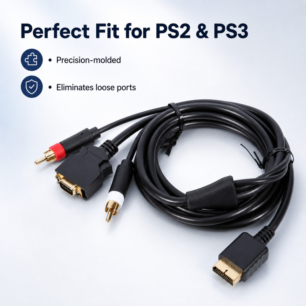Vergoldetes AV-Kabel für PS2 P – Gaming Console Definition Bewertung und Preis